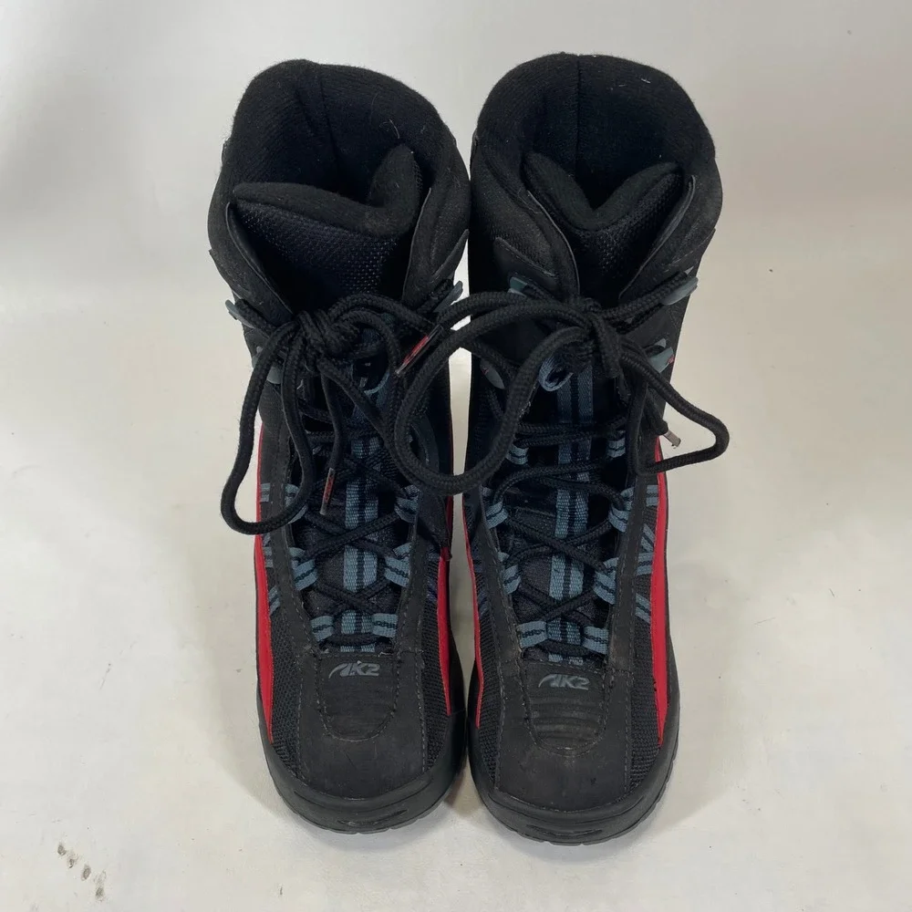 K2 Striker Kids Snowboard Boots Black Red Lace Up Size 4 Kids EUR 35 CM 22.5